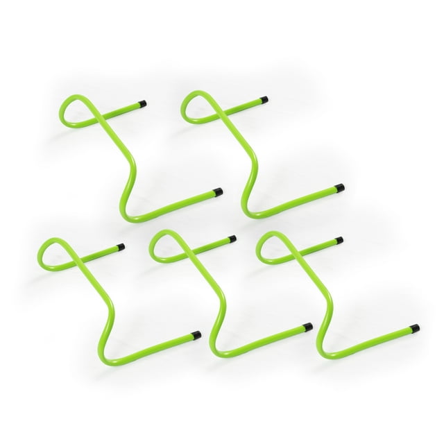 Sport Squad 6" Speed and Agility Hurdles, PVC, 5ct Plyometric Training Hurdles, 4.1 lbs, Green