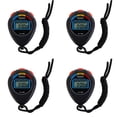 thumbnail image 1 of Sport Stopwatch Timer 4 Pack Multi Function, Large Display Electronic Digital Stopwatch with Date and Alarm, Timer for Fitness Coaches Referees and Sports Training, Sports Training Aids, Black, 1 of 2