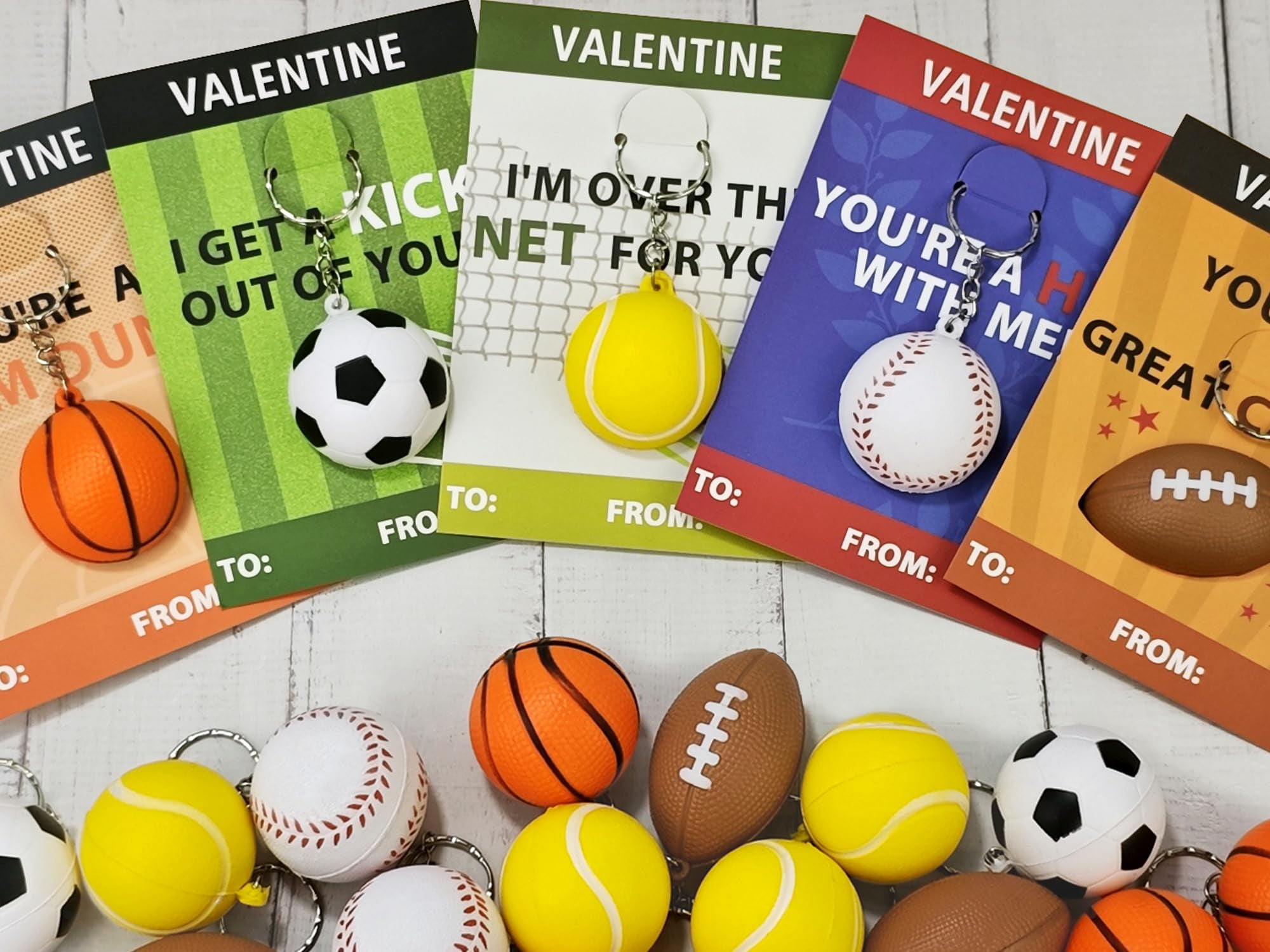 Sport Stress BallITSC Valentines Day Gifts for Kids Classroom Foam Ball ...