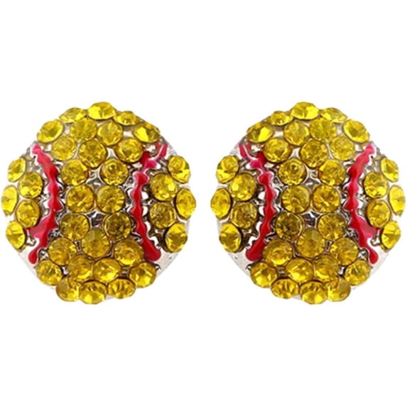 Sport Stud Earrings Shiny Jewelry For Women Rugby Baseball Basketball Athletic Fashion Accessories Idea