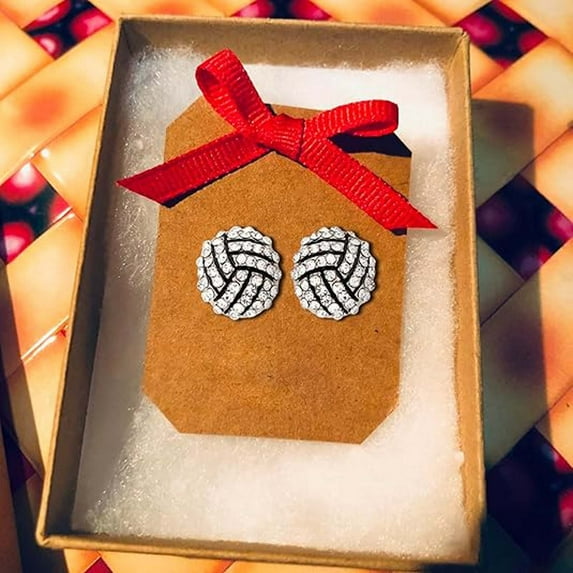 Sport Stud Earrings Shiny Jewelry For Women Trendy Baseball Basketball Rugby Athletic Fashion Accessories