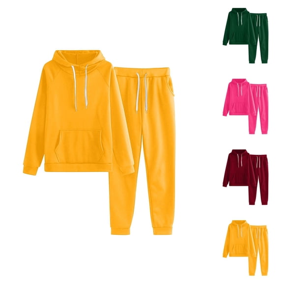 Sport Suit Women Solid And Tracksuit Sweatshirt Hooded Women Suits Sets Women'S Pants