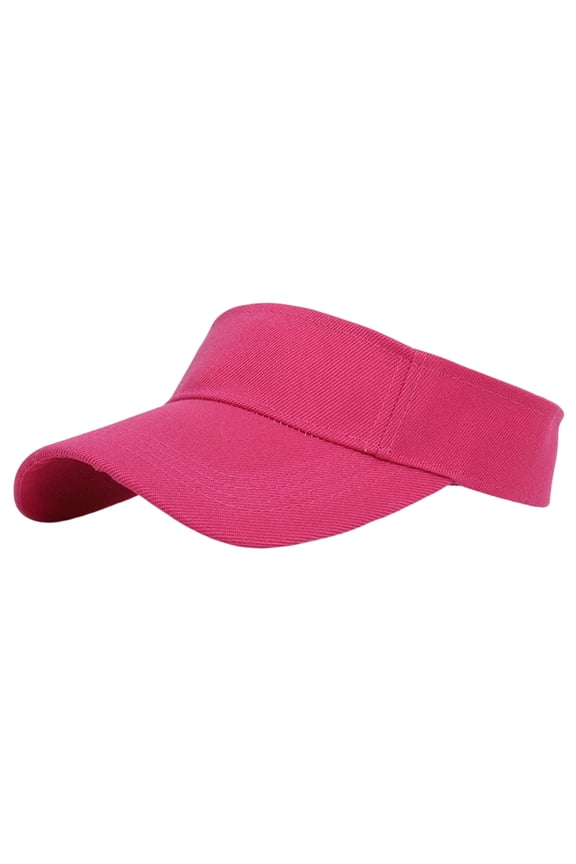 Sport Sun Visor Hats Adjustable Empty Top Baseball Cap Ball Caps for Women and Men Hot Pink One Size