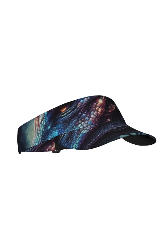 Sport Sun Visor Hats Adjustable Summer Empty Top Cap for Women Men , Dragon Cool Art Galaxy