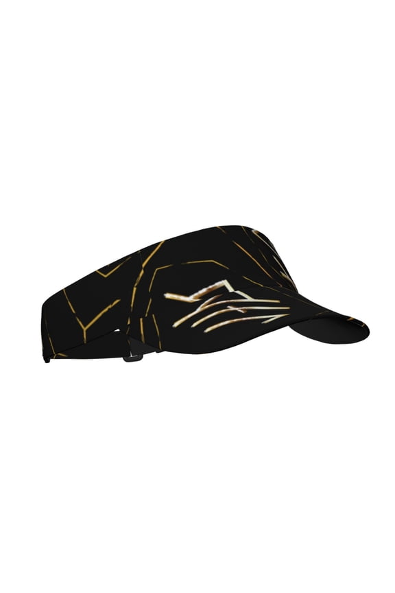Sport Sun Visor Hats Adjustable Summer Empty Top Cap for Women Men , Gold Black Ancient Runes