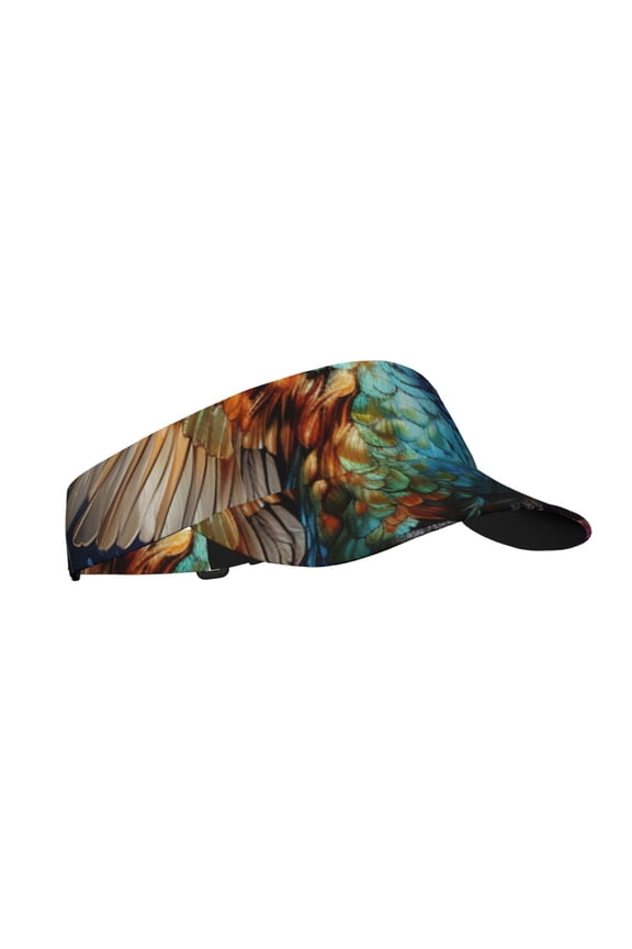 Sport Sun Visor Hats Adjustable Summer Empty Top Cap for Women Men , Hummingbird Galaxy Art