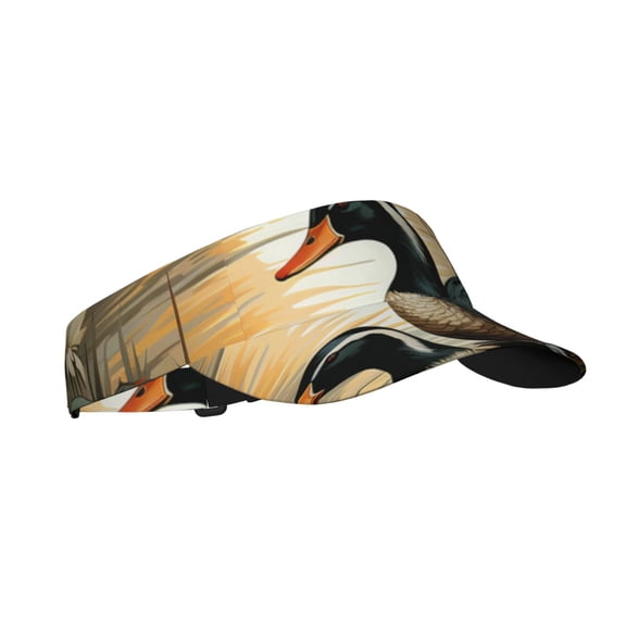 Sport Sun Visor Hats Adjustable Summer Empty Top Cap for Women Men , Mallards Duck Hunting Art Vintage