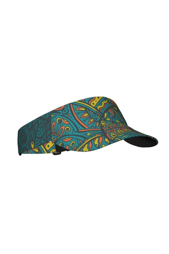 Sport Sun Visor Hats Adjustable Summer Empty Top Cap for Women Men , Ornamental Snails Abstract Snail
