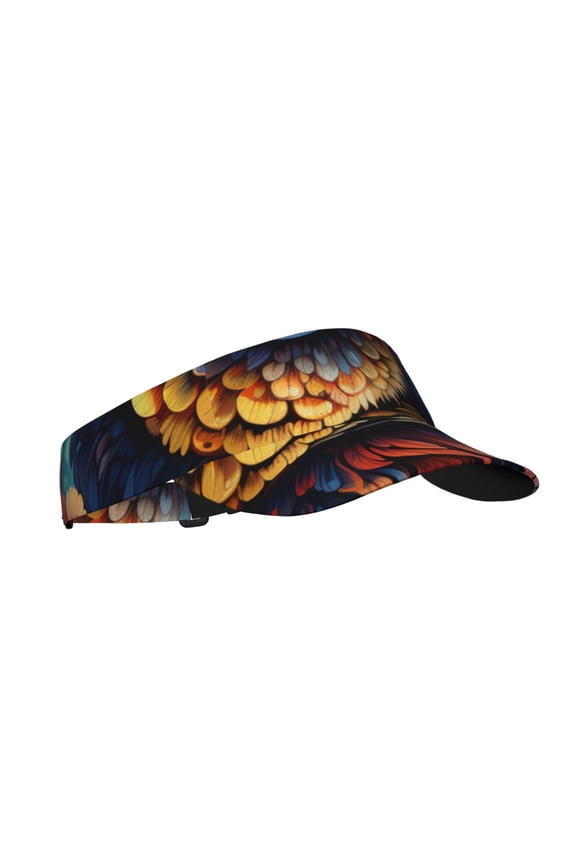 Sport Sun Visor Hats Adjustable Summer Empty Top Cap for Women Men , Owl Galaxy Flower Art