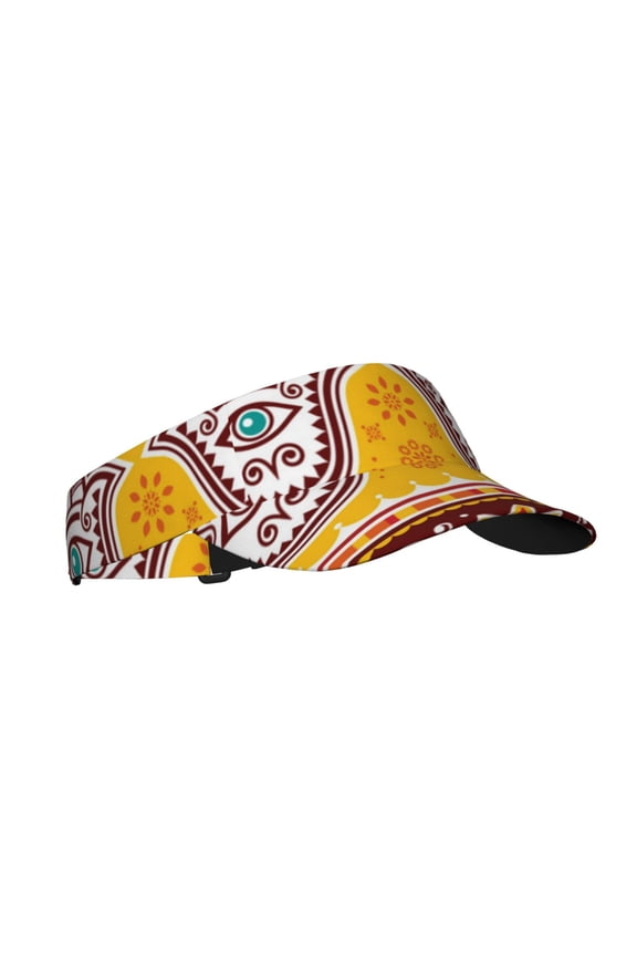 Sport Sun Visor Hats Adjustable Summer Empty Top Cap for Women Men , Pakistani Indian Evil Eye Hamsa Hand
