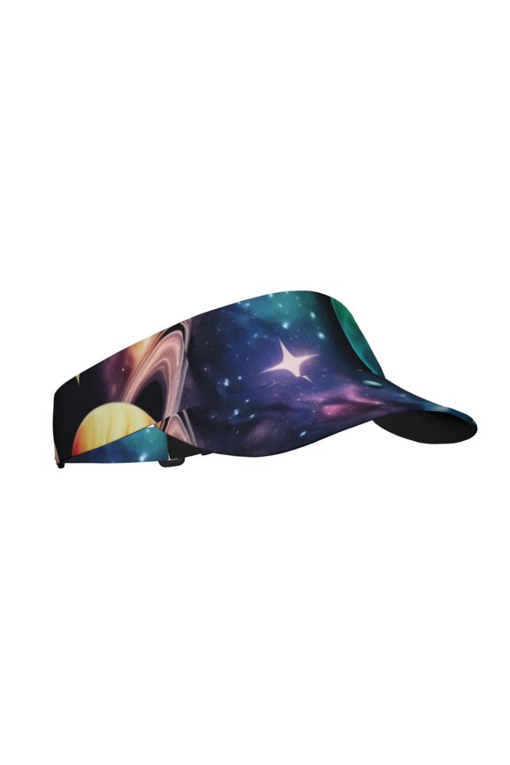 Sport Sun Visor Hats Adjustable Summer Empty Top Cap for Women Men , Planets Galaxy Stars Cosmic Space
