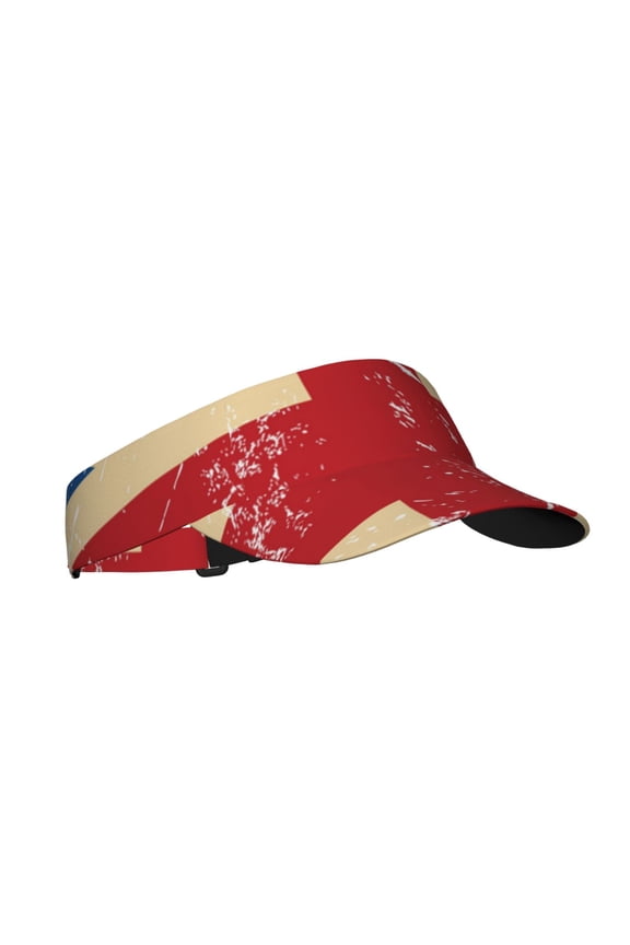 Sport Sun Visor Hats Adjustable Summer Empty Top Cap for Women Men , Union Jack Uk Flag Retro