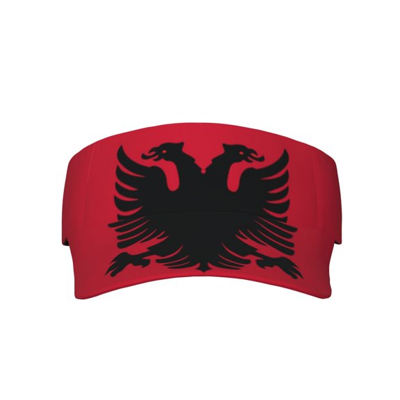 Sport Sun Visor Hats Albania Flag Adjustable Empty Top Baseball Cap Ball Caps For Women Men