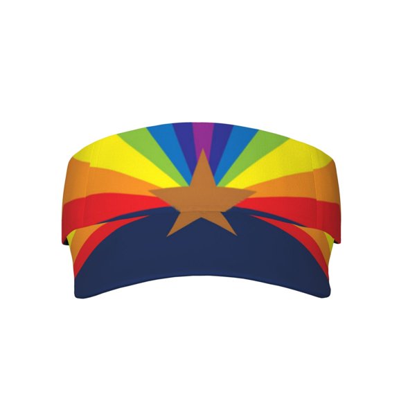 Sport Sun Visor Hats Arizona Flag Gay Pride Adjustable Empty Top Baseball Cap Ball Caps For Women Men
