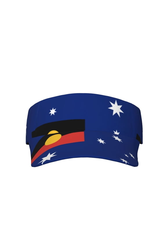 Sport Sun Visor Hats Australian Flag With Aboriginal Flag Adjustable Empty Top Baseball Cap Ball Caps For Women Men