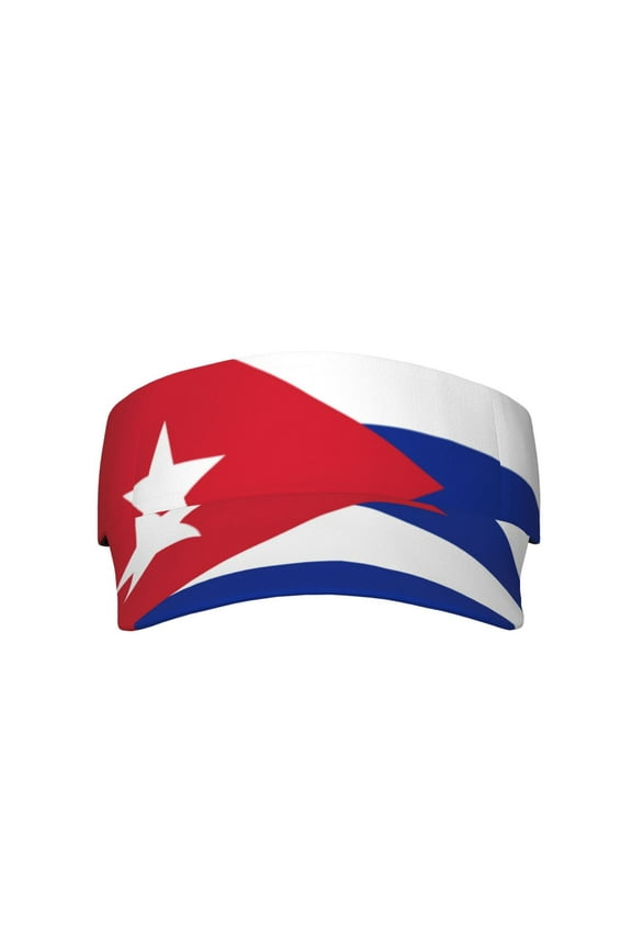 Sport Sun Visor Hats Cuban Flag Adjustable Empty Top Baseball Cap Ball Caps For Women Men