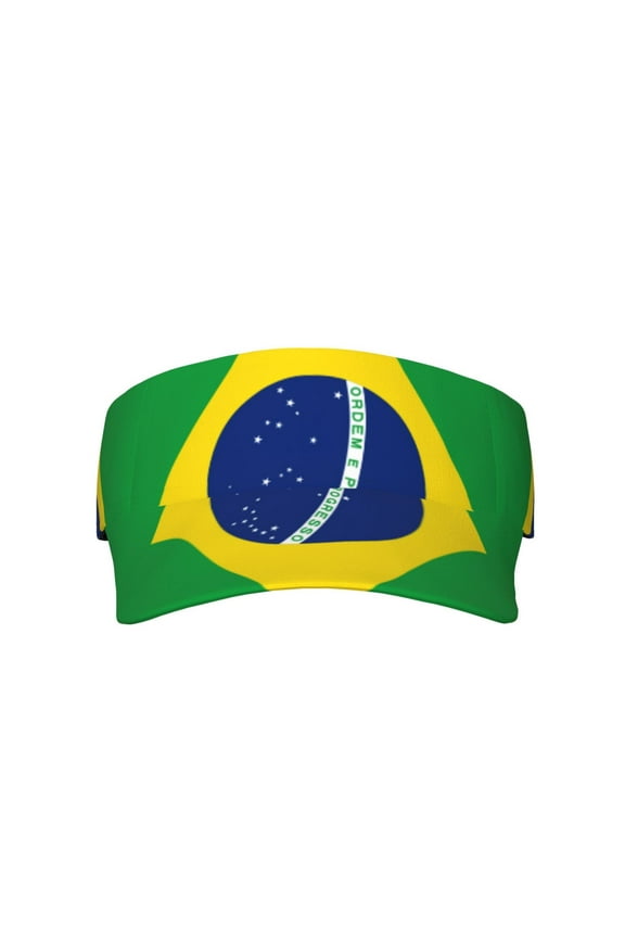 Sport Sun Visor Hats Flag Of Brazil Adjustable Empty Top Baseball Cap Ball Caps For Women Men