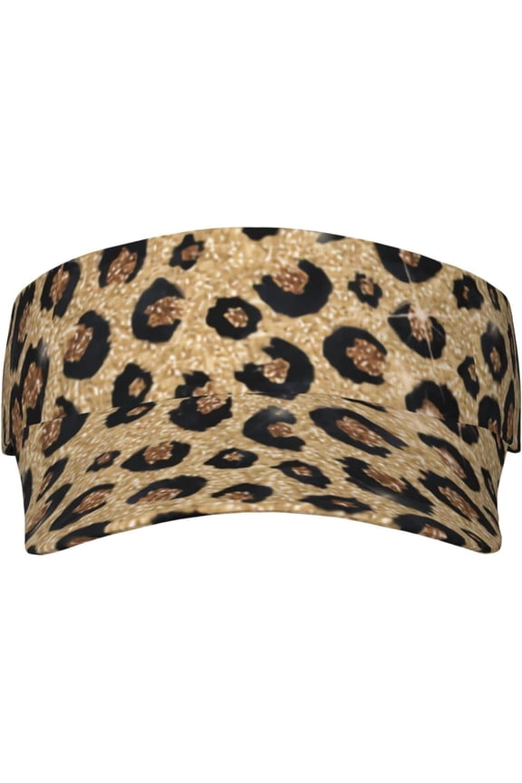 Sport Sun Visor Hats Gold Glitter Black Leopard Cap Sun Caps for Women Men
