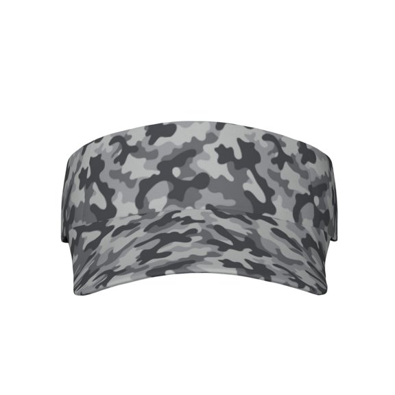 Sport Sun Visor Hats Grey Camouflage Print Adjustable Empty Top Baseball Cap Ball Caps For Women Men