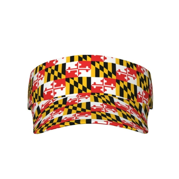 Sport Sun Visor Hats Maryland Flag Pattern Adjustable Empty Top Baseball Cap Ball Caps For Women Men