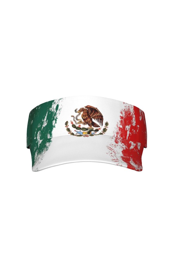 Sport Sun Visor Hats Mexican Flag Print Adjustable Empty Top Baseball Cap Ball Caps For Women Men