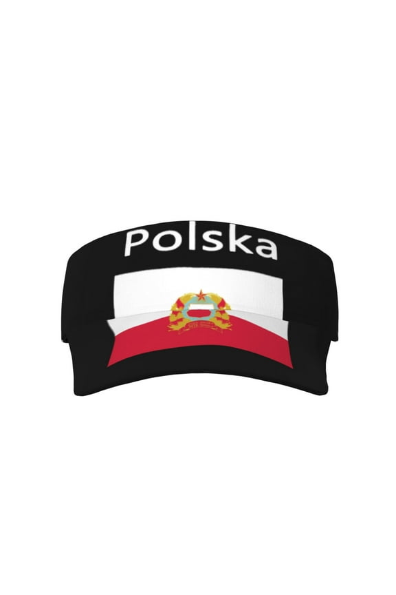 Sport Sun Visor Hats Polska Polish Flag Adjustable Empty Top Baseball Cap Ball Caps For Women Men