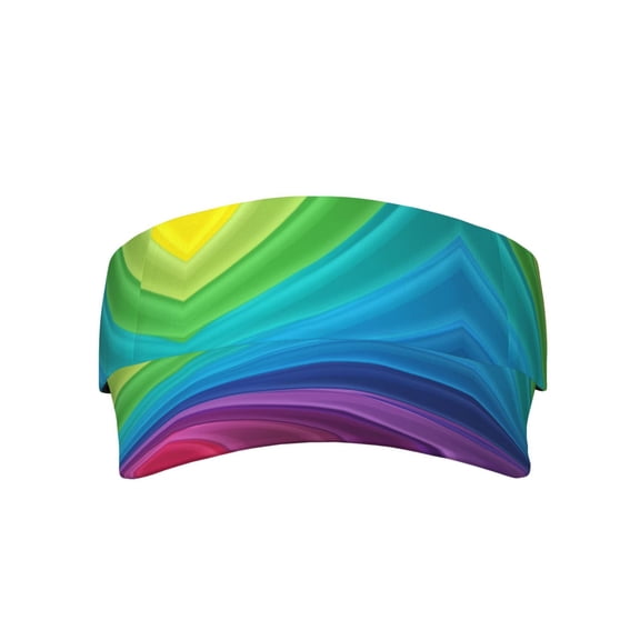 Sport Sun Visor Hats Rainbow Stripes Adjustable Empty Top Baseball Cap Ball Caps For Women Men