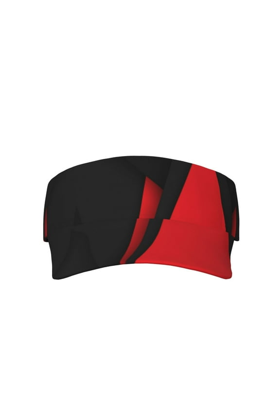 Sport Sun Visor Hats Red Black Abstract Adjustable Empty Top Baseball Cap Ball Caps For Women Men