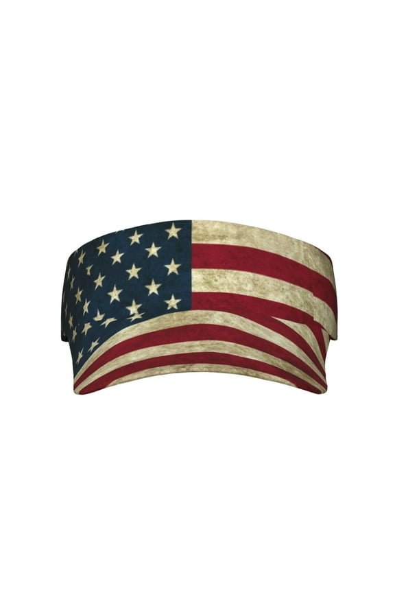 Sport Sun Visor Hats Retro Us America Flag Adjustable Empty Top Baseball Cap Ball Caps For Women Men