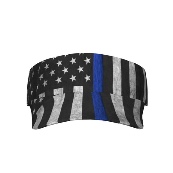Sport Sun Visor Hats Thin Blue Line Flag Pattern Adjustable Empty Top Baseball Cap Ball Caps For Women Men