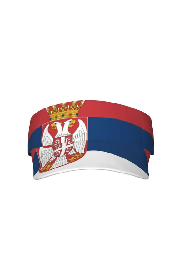 Sport Sun Visor Hats Wave Serbian Flag Adjustable Empty Top Baseball Cap Ball Caps For Women Men
