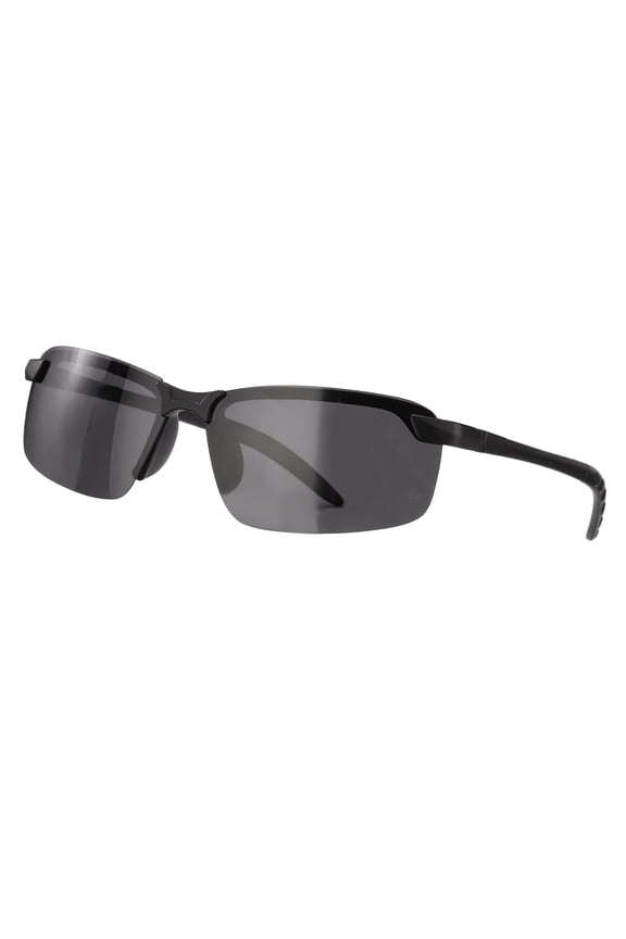Sport Sunglasses Cycling Polarized Sun Glasses for Men Mountain Bike Driving Fishing Running, Black/Gray