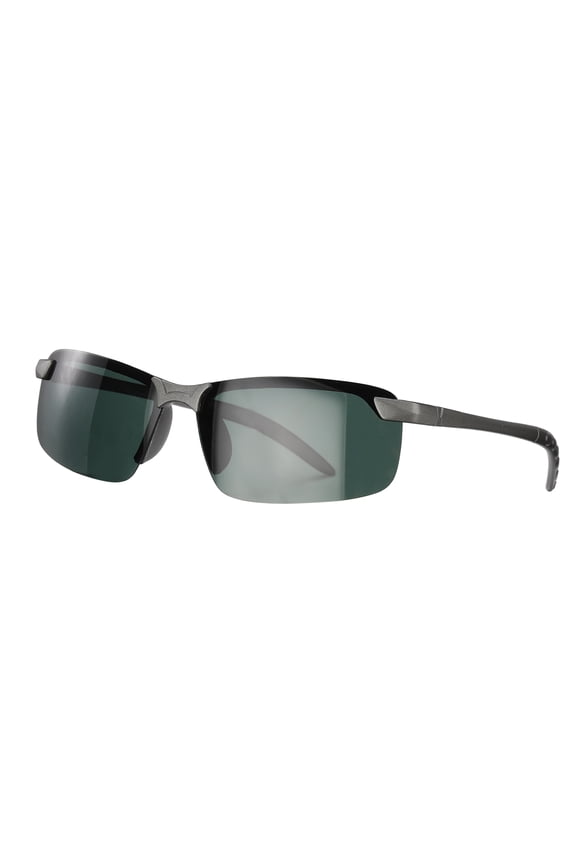 Sport Sunglasses Cycling Polarized Sun Glasses for Men Mountain Bike Driving Fishing Running, Gun Gray/Green