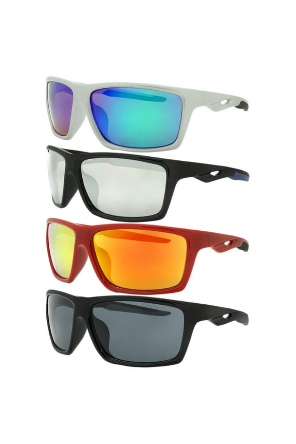 Sport Sunglasses Men Multicolor, 4-Pack