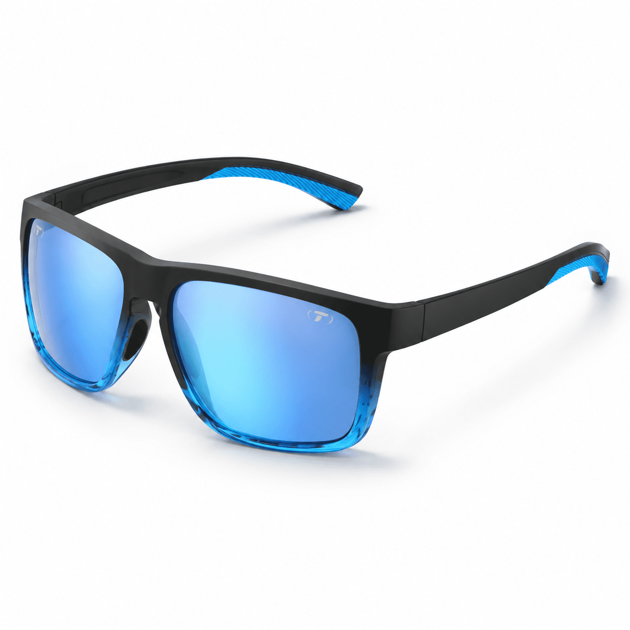 Sport Sunglasses for Cycling, Golf, Hiking with Onyx-blue Fade/Sky Blue ...