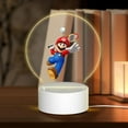 thumbnail image 1 of Sport Super Mario Round Acrylic Night Light Decoration USB Cable LED Lamp Base with Touch Control Adjustable 3 Light Modes Nightlight Decor, 1 of 9