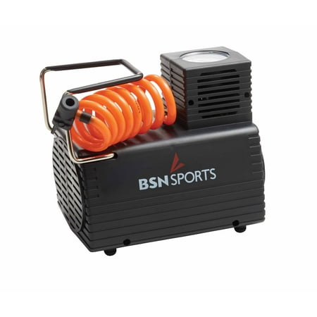 Sport Supply Economy Electric Inflator, High-impact Plastic, 120V 100 PSI 1-Stage 1 Cylinder Electric Air Compressor Pump 10 gal