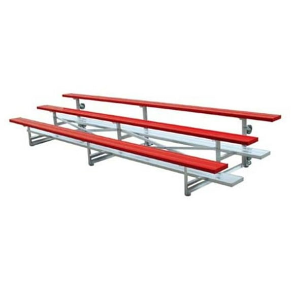 Sport Supply Group NB0515CR 5 Row 15 ft. Powder Coated Bleachers - Red