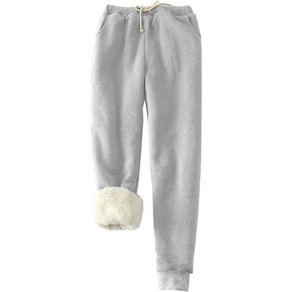 Sport Sweatpants for Women High Waisted Fleece Pants with Pockets Drawstring Wide Leg Cargo Trousers Baggy Jogging Workout Tracksuit Bottoms