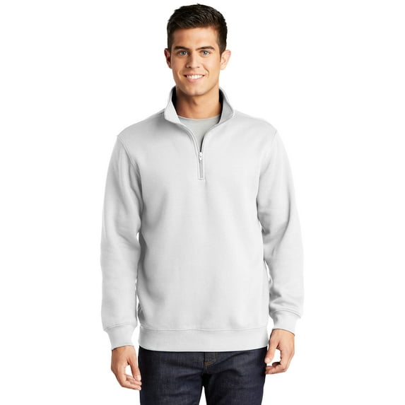 Sport-Tek 1/4 Zip Sweatshirt-4XL (White)