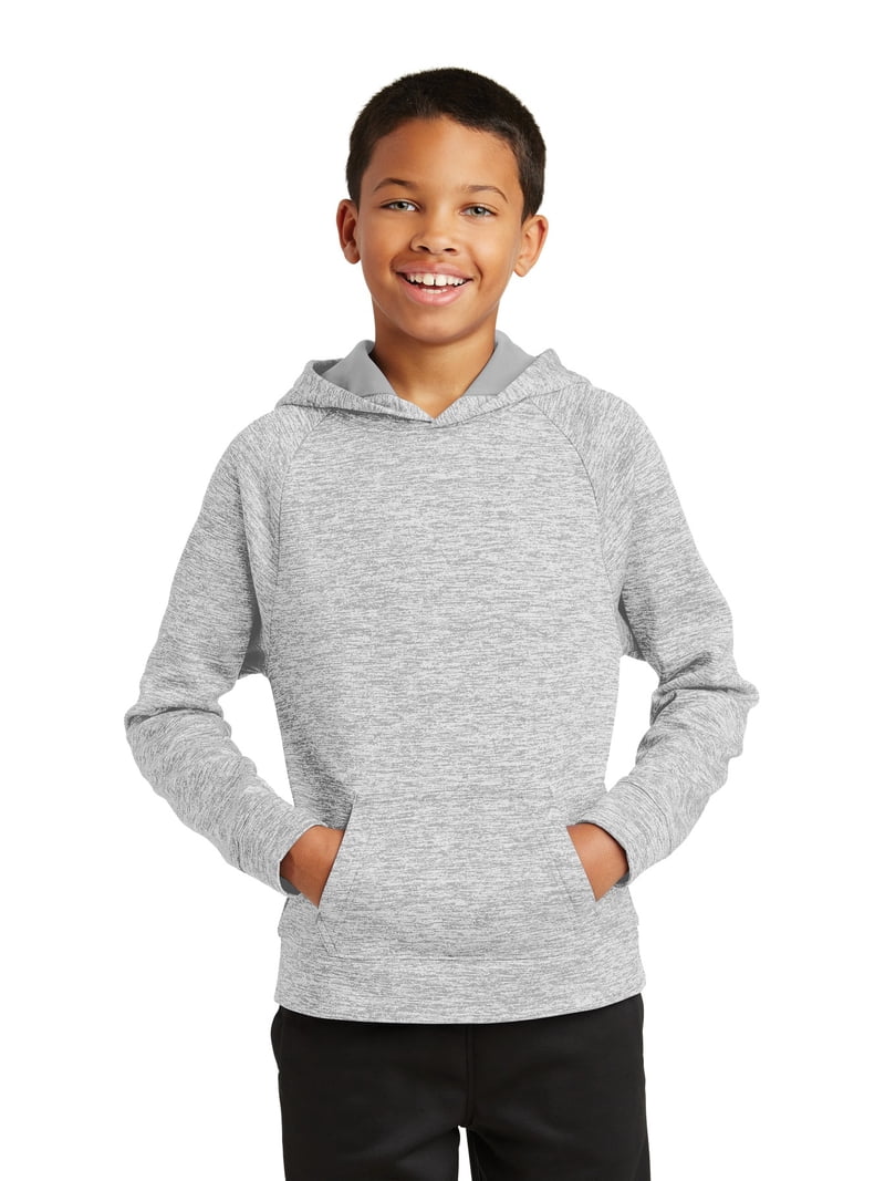 Sport Tek 1234563 Youth PosiCharge Electric Heather Fleece Hooded
