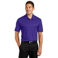 thumbnail image 1 of Sport-Tek Active Textured Polo (ST695) Purple/Grey, XS, 1 of 2