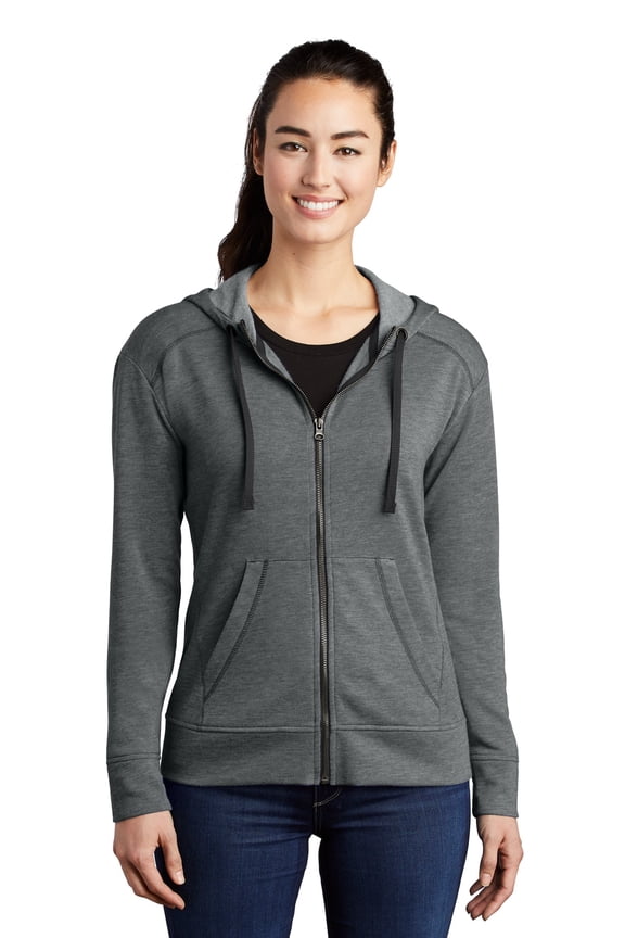 Sport Tek Adult Female Women Electric Heather Jacket Dark Grey Hthr Medium