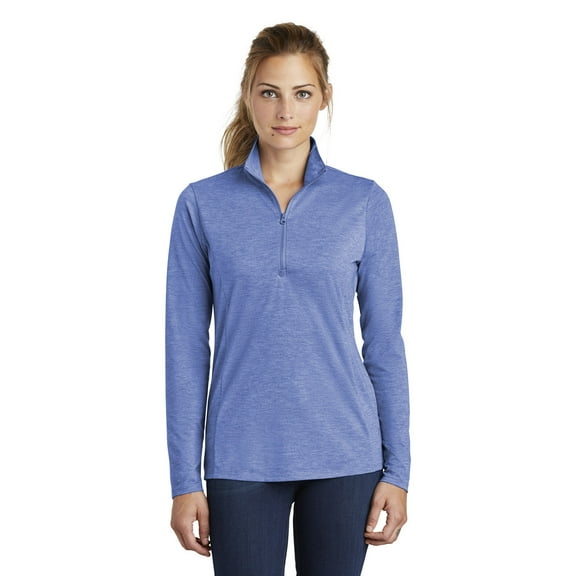Sport Tek Adult Female Women Electric Heather Pullover True Royal Hth Large