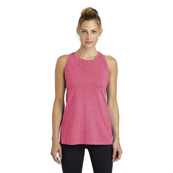 Sport Tek Adult Female Women Electric Heather Tank Pink Rasp Hthr 3X-Large