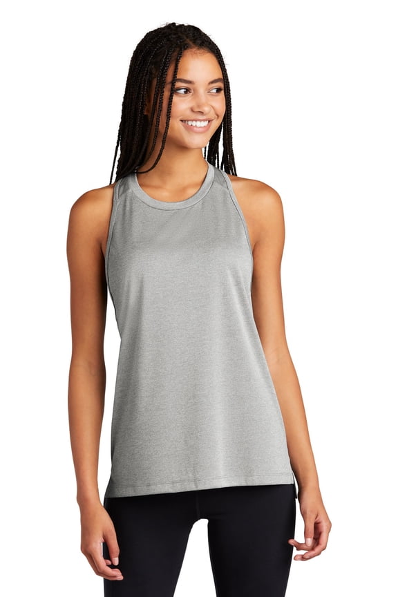 Sport Tek Adult Female Women Heather sleeveless Tank Lt Gry He/L Gy Large