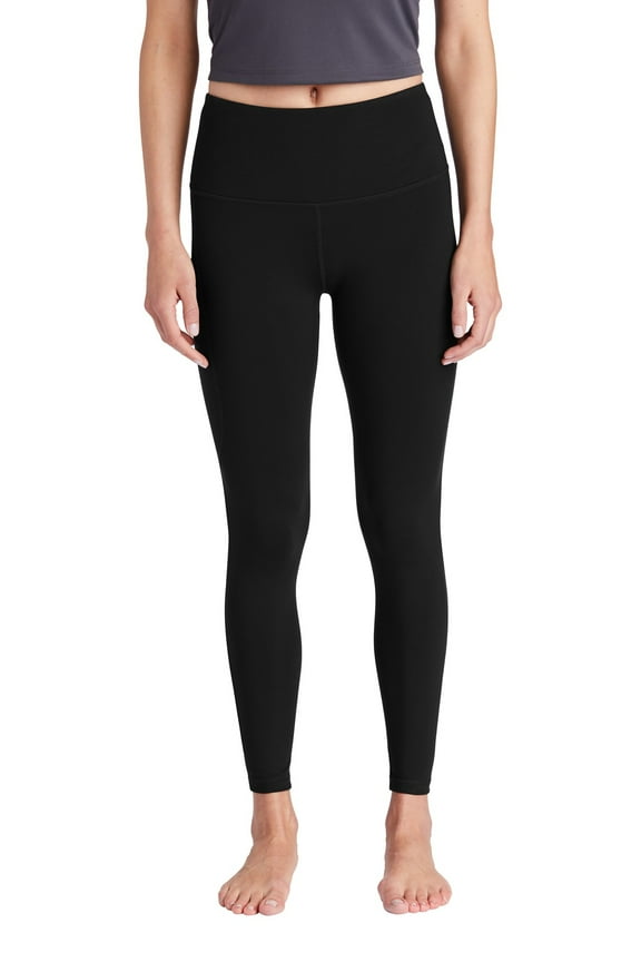 Sport Tek Adult Female Women Plain Legging Black - 2X-Large