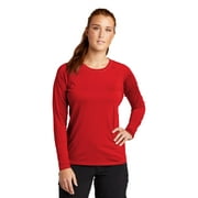 Sport Tek Adult Female Women Plain Long Sleeves T-Shirt True Red Small
