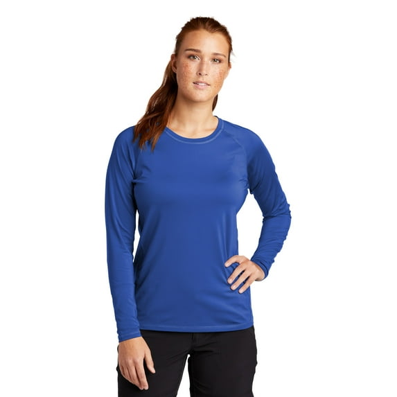 Sport Tek Adult Female Women Plain Long Sleeves T-Shirt True Royal X-Large