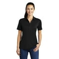 thumbnail image 1 of Sport Tek Adult Female Women Plain Short Sleeves Polo Black 2X-Large, 1 of 4